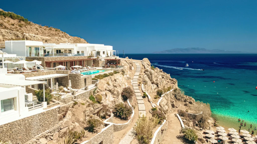 villa vue Mykonos famille